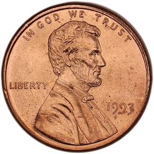 1993 Lincoln Head Cent MS60 Main Image