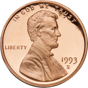 1993-S Lincoln Cent Main Image