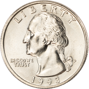 1993 Washington Quarter MS60 Main Image