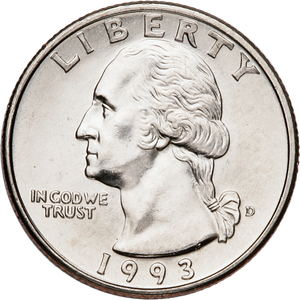 1993-D Washington Quarter MS60 Main Image