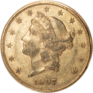 1897-S Gold $20 Liberty Head        MS60 Main Image
