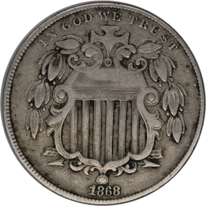 1868 Shield Nickel Main Image