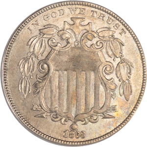 1868 Shield Nickel Main Image