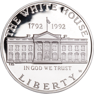 1992-W White House 200th Anniversary Silver Dollar Main Image