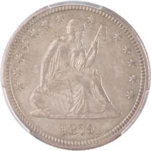 1879 Liberty Seated Silver Quarter With Motto Main Image