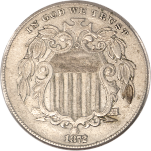 1872 Shield Nickel                  CH#2 Main Image