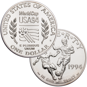 1994-D World Cup Tournament Silver Dollar Main Image