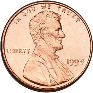1994 Lincoln Head Cent MS60 Main Image