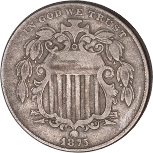 1875 Shield Nickel Main Image