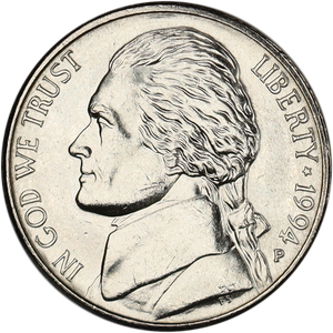 1994-P Jefferson Nickel MS60 Main Image