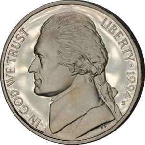1994-S Jefferson Nickel Proof PR63 Main Image