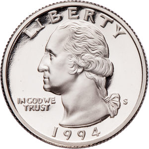 1994-S Washington Quarter PR63 Main Image