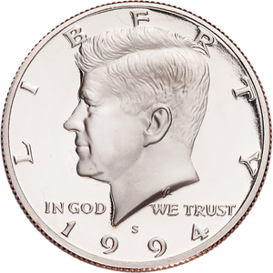 1994-S Clad Kennedy Half Dollar Main Image