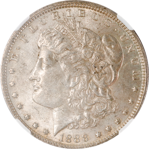 1888-O M$ Slv DDO HotLips NGC       A58+ Main Image