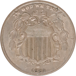 1882 Shield Nickel ANACS            AU58 Main Image