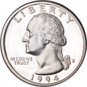 1994-S Silver Washington Quarter PR63 Main Image