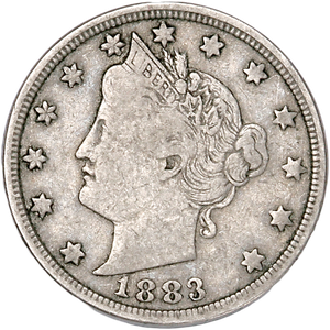 1883 Liberty Head Nickel, No Cents, Fine Main Image