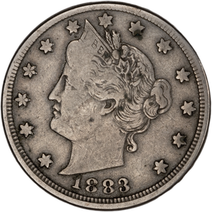 1883 Liberty Head Nickel, No Cents AF#2 Main Image