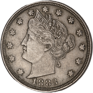 1883 Liberty Head Nickel, No Cents AU#2 Main Image