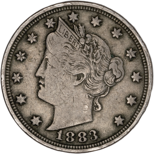 1883 Liberty Head Nickel, No Cents F#2 Main Image