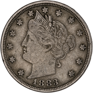 1883 Liberty Head Nickel, No Cents XF#2 Main Image
