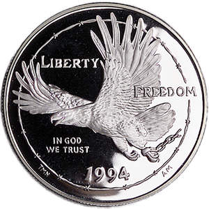 1994-P U.S. Prisoner of War Museum Silver Dollar Main Image