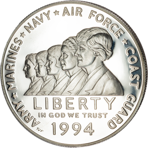1994-P Women In Military Service Memorial Silver Dollar Main Image