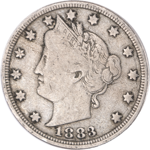 1883 Liberty Head Nickel, With Cents Main Image