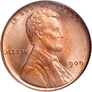 1909 V.D.B. Lincoln Head Cent, Red Main Image
