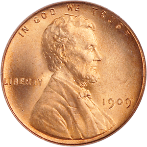 1909 VDB Lincoln Head Cent, Gem Uncirculated Red, (PCGS Certified, MS65 Red) Main Image