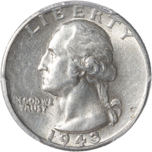 1943-S Washington Slv 25C DDO PCGS  AU55 Main Image
