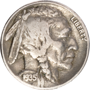 1935 Buffalo Nickel, Doubled Die Reverse Main Image