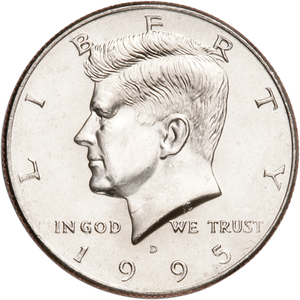 1995-D Kennedy Half Dollar MS60 Main Image