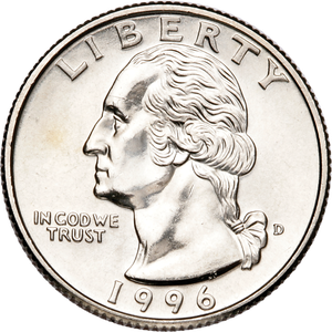 1996-D Washington Quarter MS60 Main Image