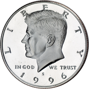 1996-S Clad Kennedy Half Dollar Main Image
