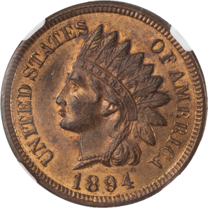 1894 Indian Head Cent Red Brown Main Image