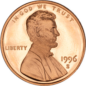 1996-S Lincoln Head Cent Main Image