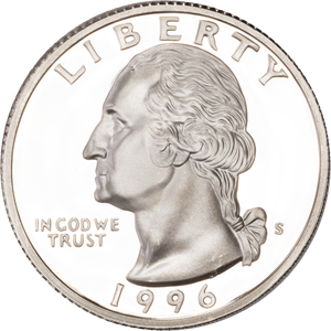 1996-S Silver Washington Quarter PR63 Main Image