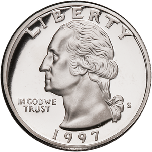 1997-S Washington Quarter PR63 Main Image
