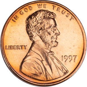 1997 Lincoln Head Cent MS60 Main Image