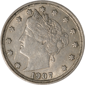 1907 Liberty Head Nickel XF#2 Main Image