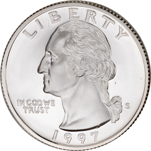 1997-S Silver Washington Quarter PR63 Main Image