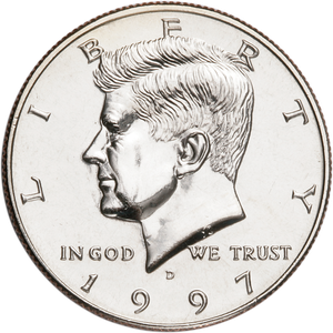1997-D Kennedy Half Dollar MS60 Main Image