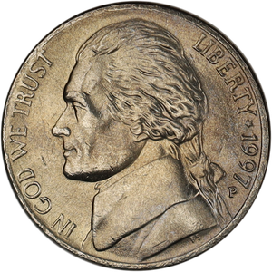 1997-P Jefferson Nickel MS60 Main Image