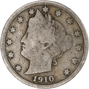 1910 Liberty Head Nickel VG Main Image
