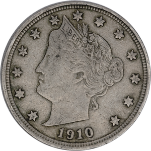 1910 Liberty Head Nickel VF Main Image