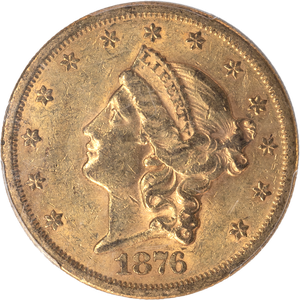 1876-S Liberty Head $20 Gold PCGS AU55 Main Image