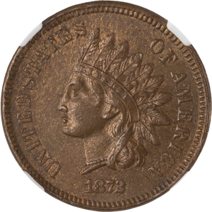 1872 Indian Head Cent Brown Main Image