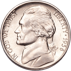 1938 Jefferson Nickel MS60 Main Image