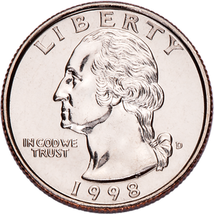 1998-D Washington Quarter MS60 Main Image